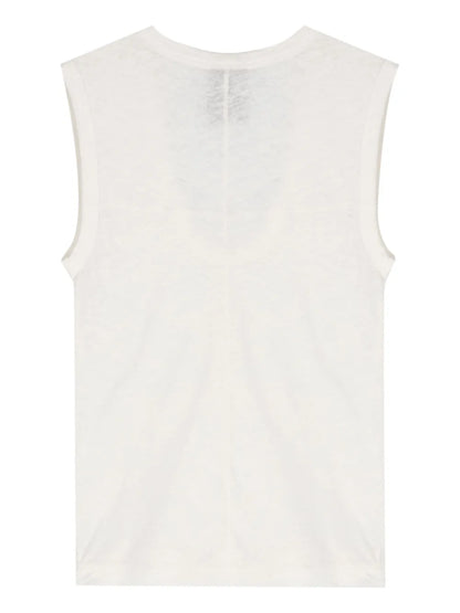 Scoop-Neck Linen Blend Tank Top