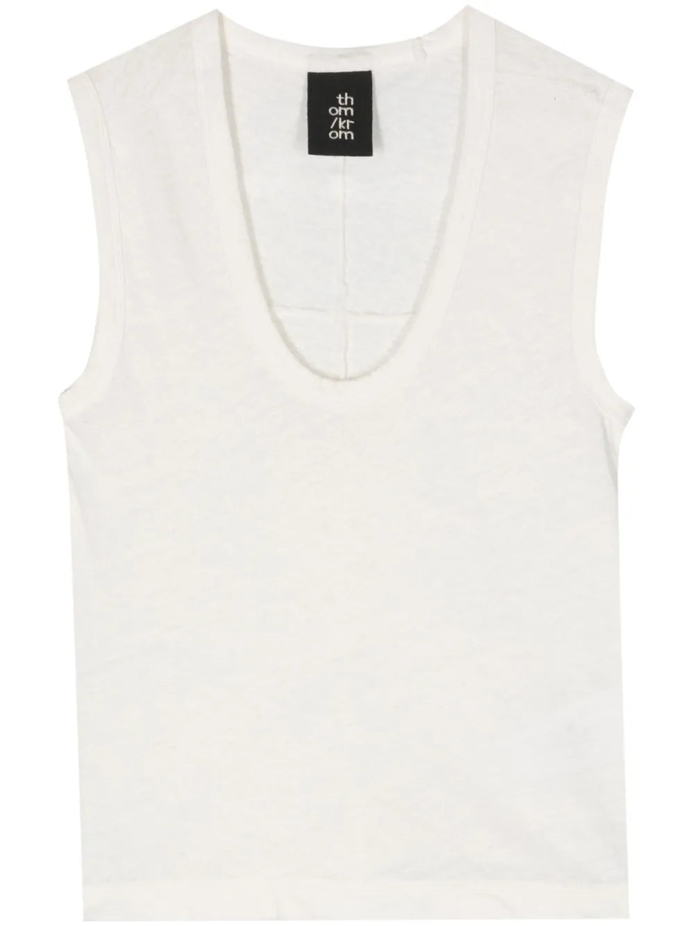 Scoop-Neck Linen Blend Tank Top