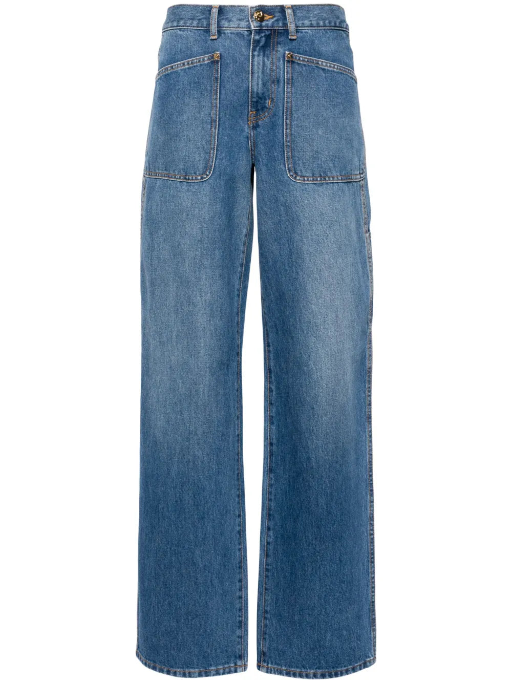 Mid-Rise Wide-Leg Jeans