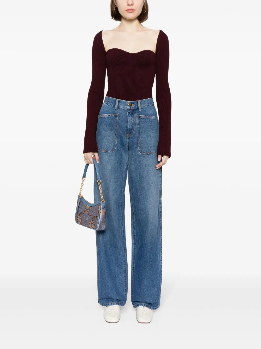 Mid-Rise Wide-Leg Jeans
