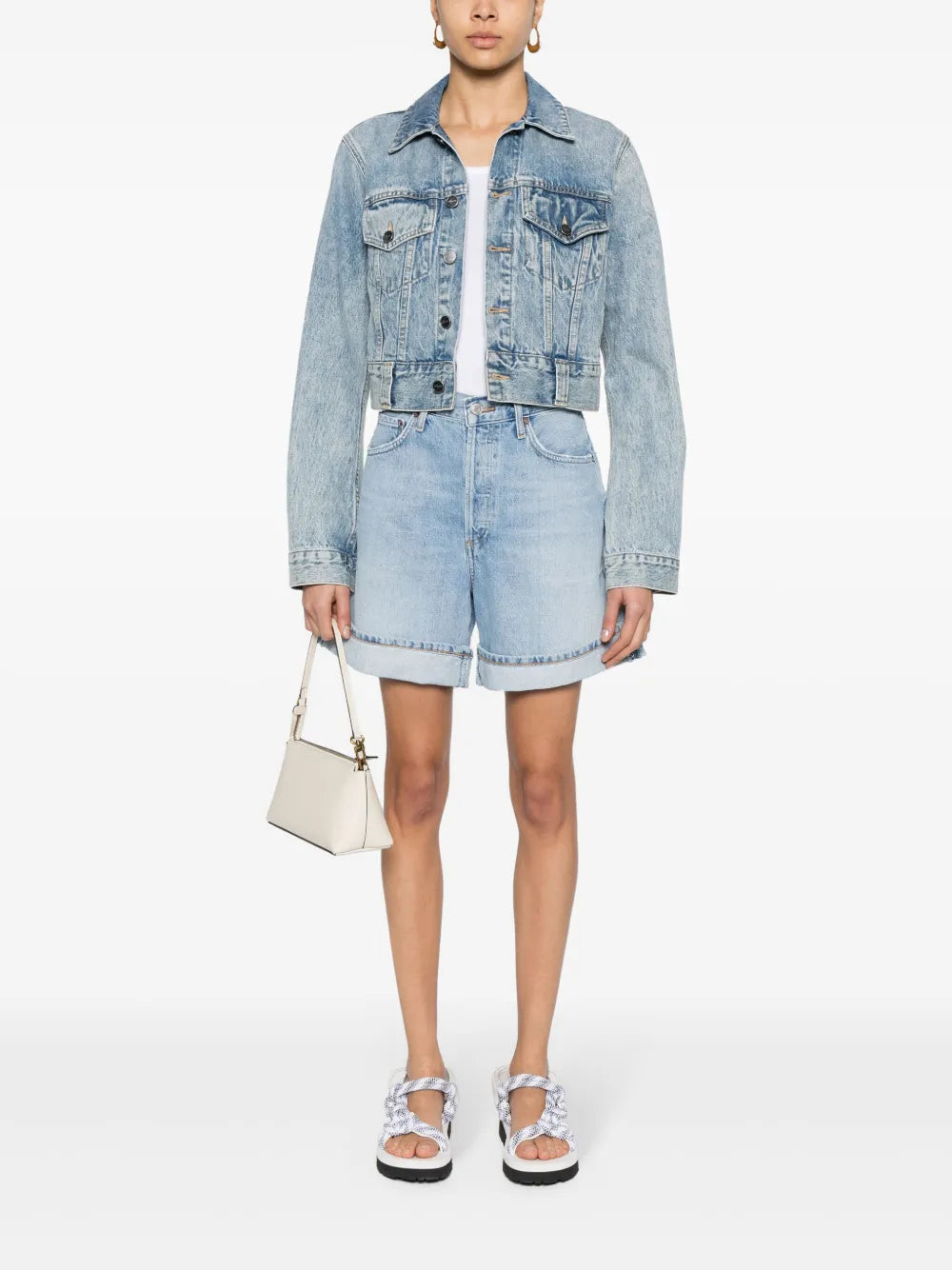 Dame High-Waisted Denim Shorts