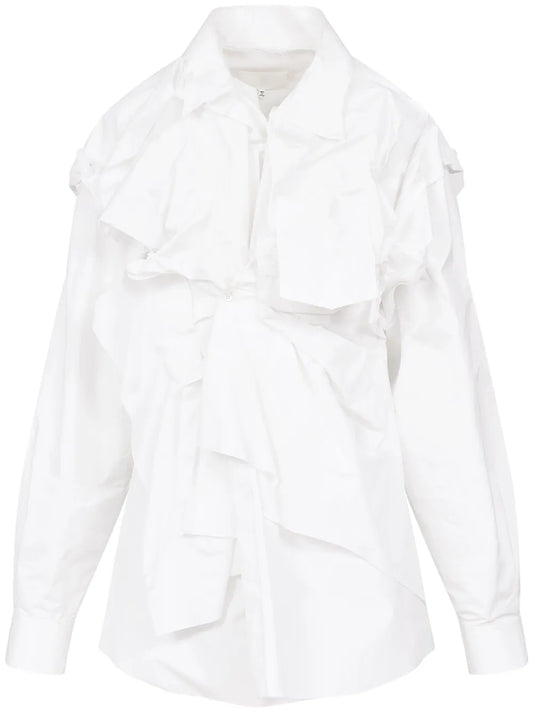 Gathered Poplin Shirt