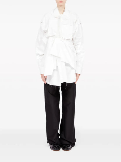 Gathered Poplin Shirt