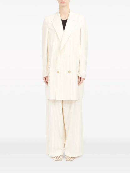 Oversized Pinstripe Double-Breasted Blazer
