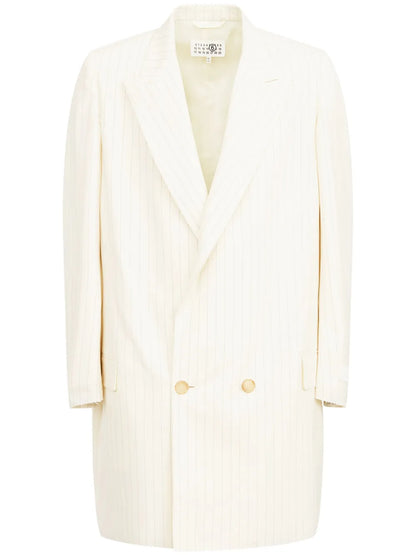 Oversized Pinstripe Double-Breasted Blazer