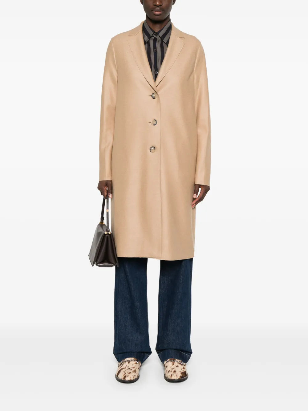 Single-Breasted Wool Coat