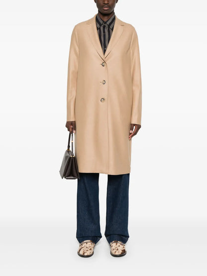 Single-Breasted Wool Coat