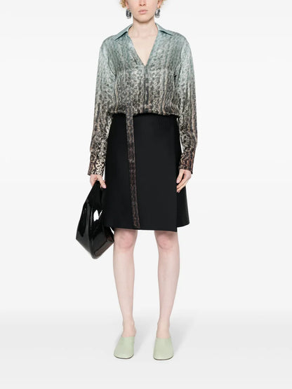Animal-Print Silk Shirt