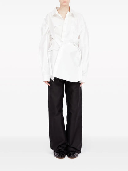 Asymmetric Gathered Shirt