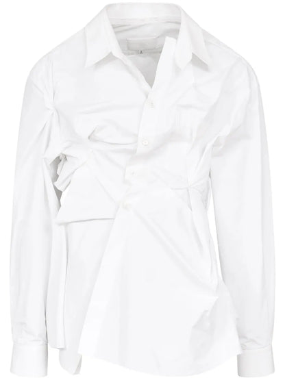 Asymmetric Gathered Shirt