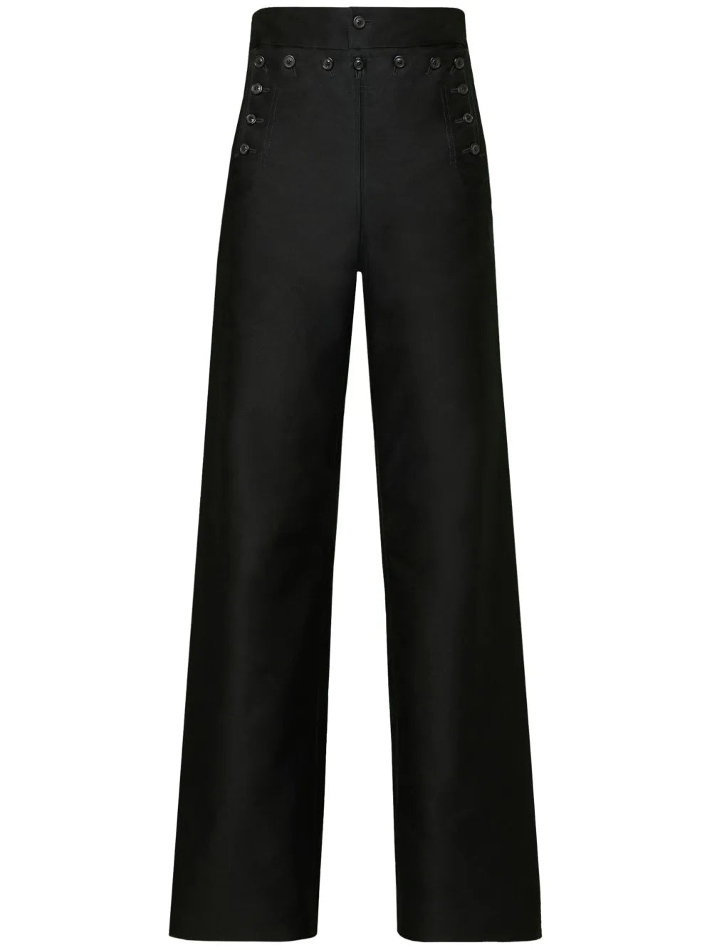 Wide-Leg Satin Trousers