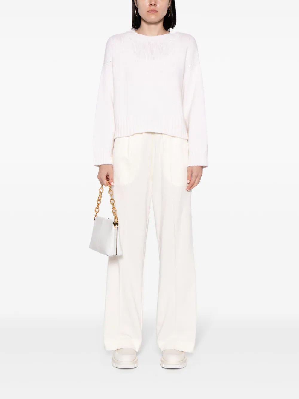 Elasticated-Waist Cotton Track Pants
