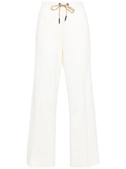 Elasticated-Waist Cotton Track Pants