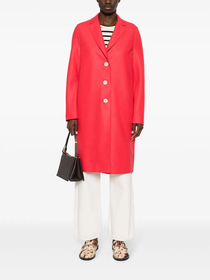 Button-Up Wool Coat