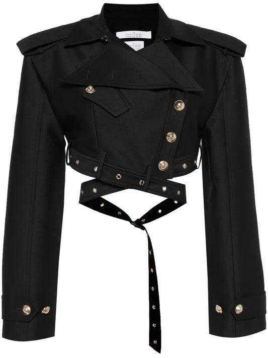 Belted Cropped Jacket