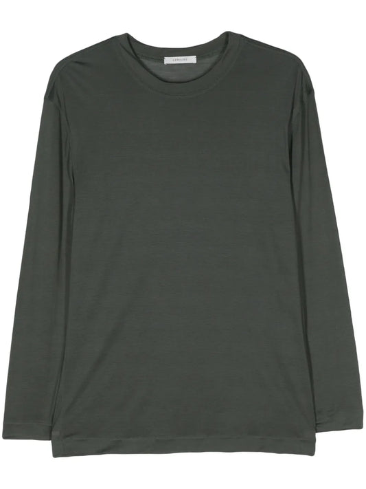 Long-Sleeve Silk T-Shirt