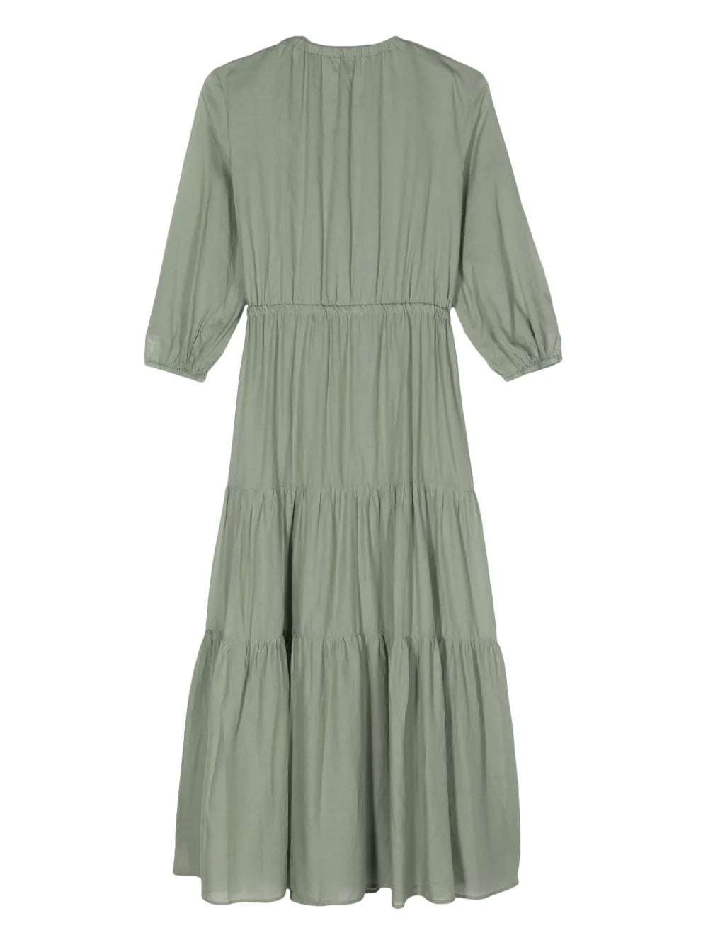 Tie-Neck Cotton Maxi Dress