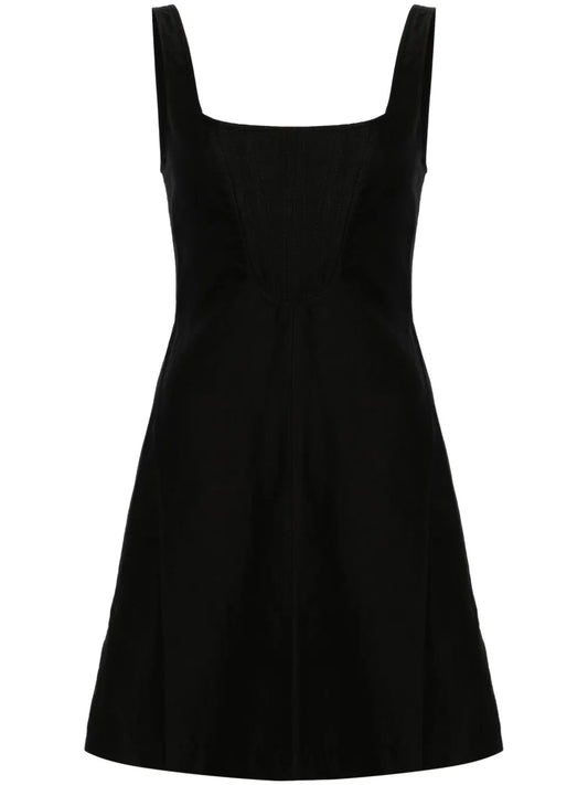 Square-Neck Corset-Style Minidress
