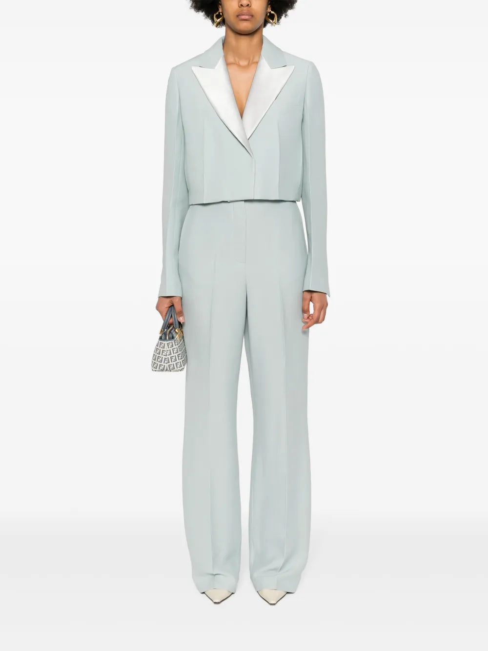 Pressed-Crease Straight Trousers