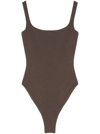 Square-Neck Sleeveless Bodysuit
