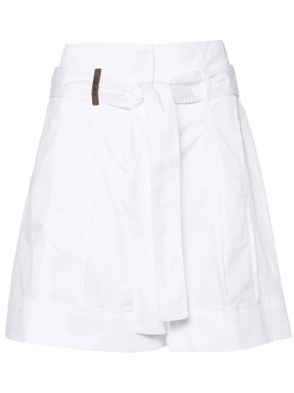 Pleated Paperbag Shorts