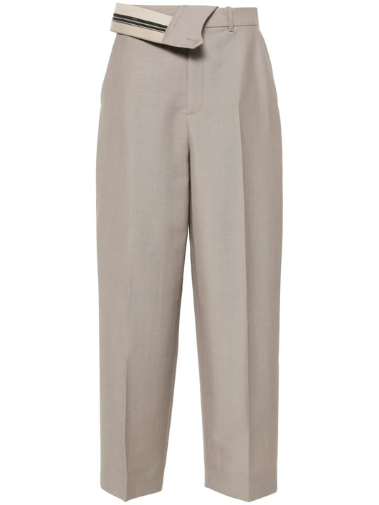 Pressed-Crease Tapered Trousers