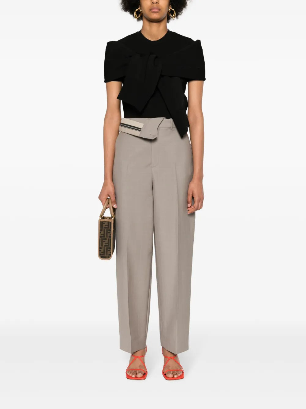 Pressed-Crease Tapered Trousers