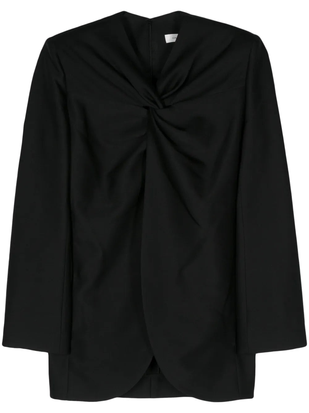Knot-Detail Twill Blouse