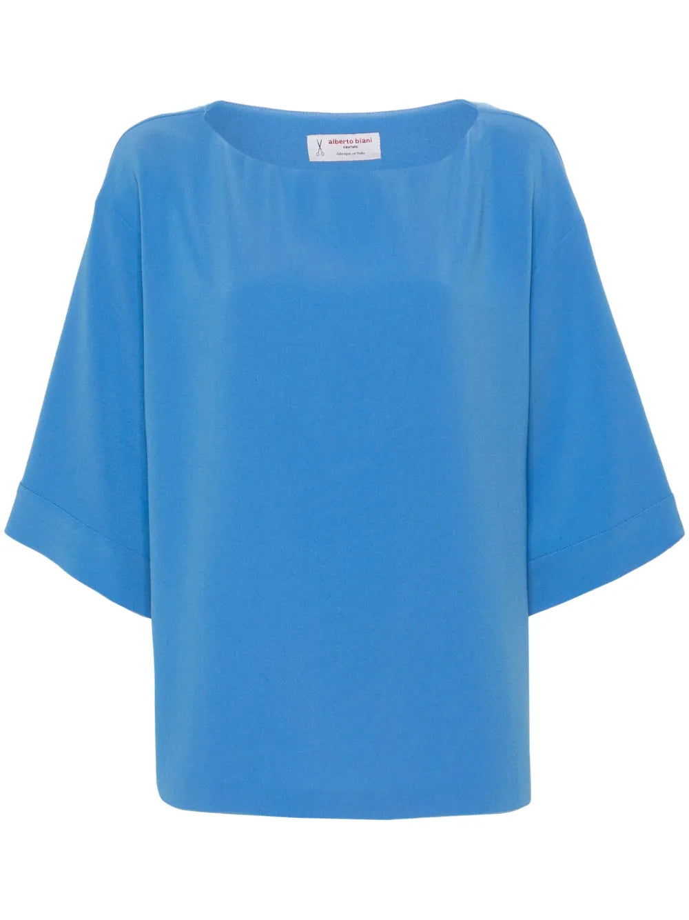 Boat-Neck Cady Blouse