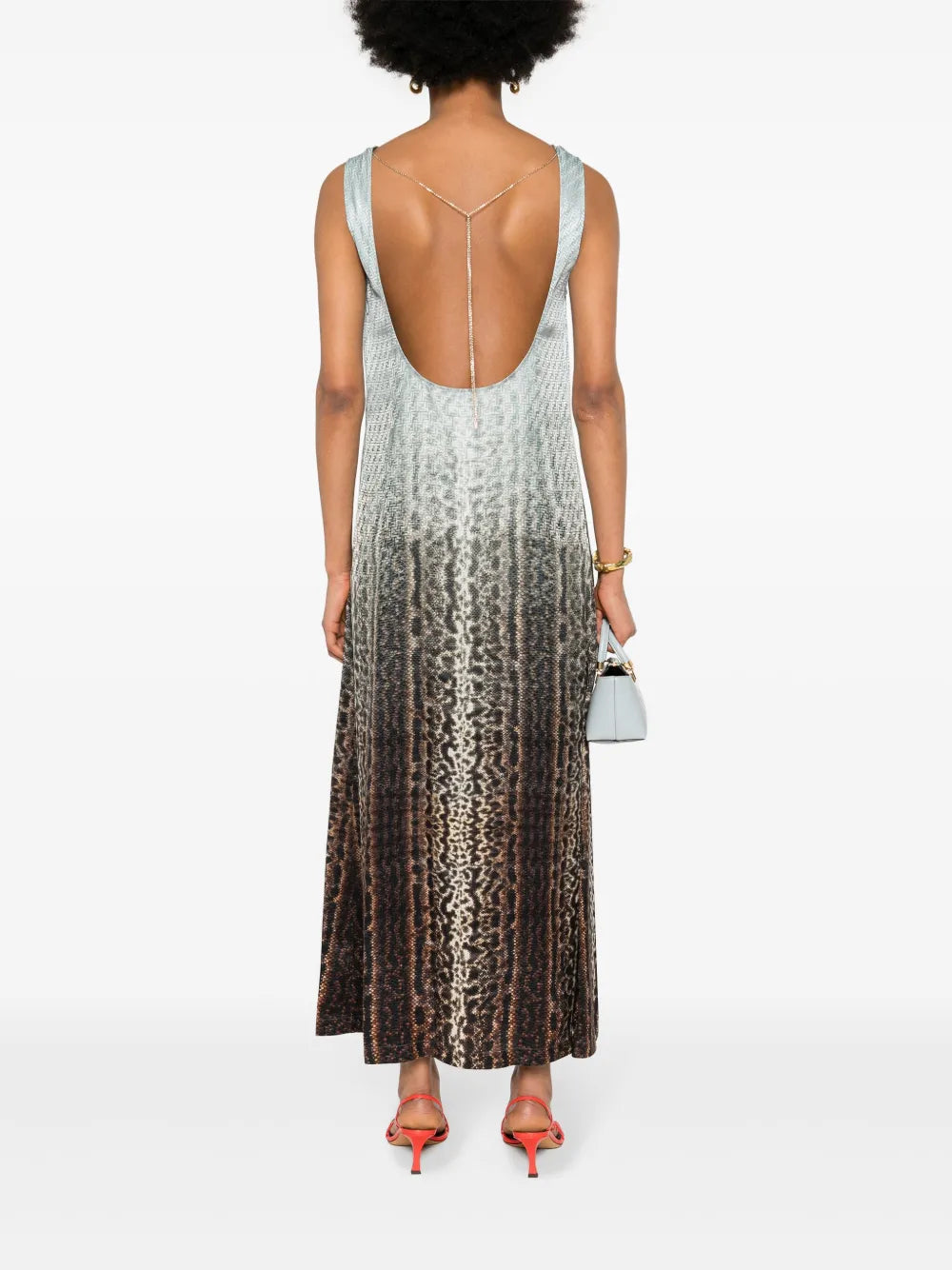 Ff-Jacquard Snake Maxi Dress