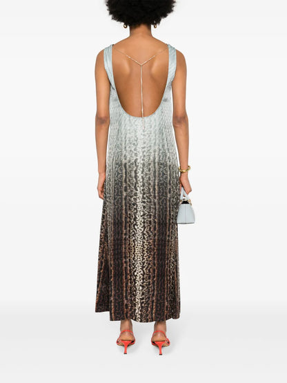Ff-Jacquard Snake Maxi Dress