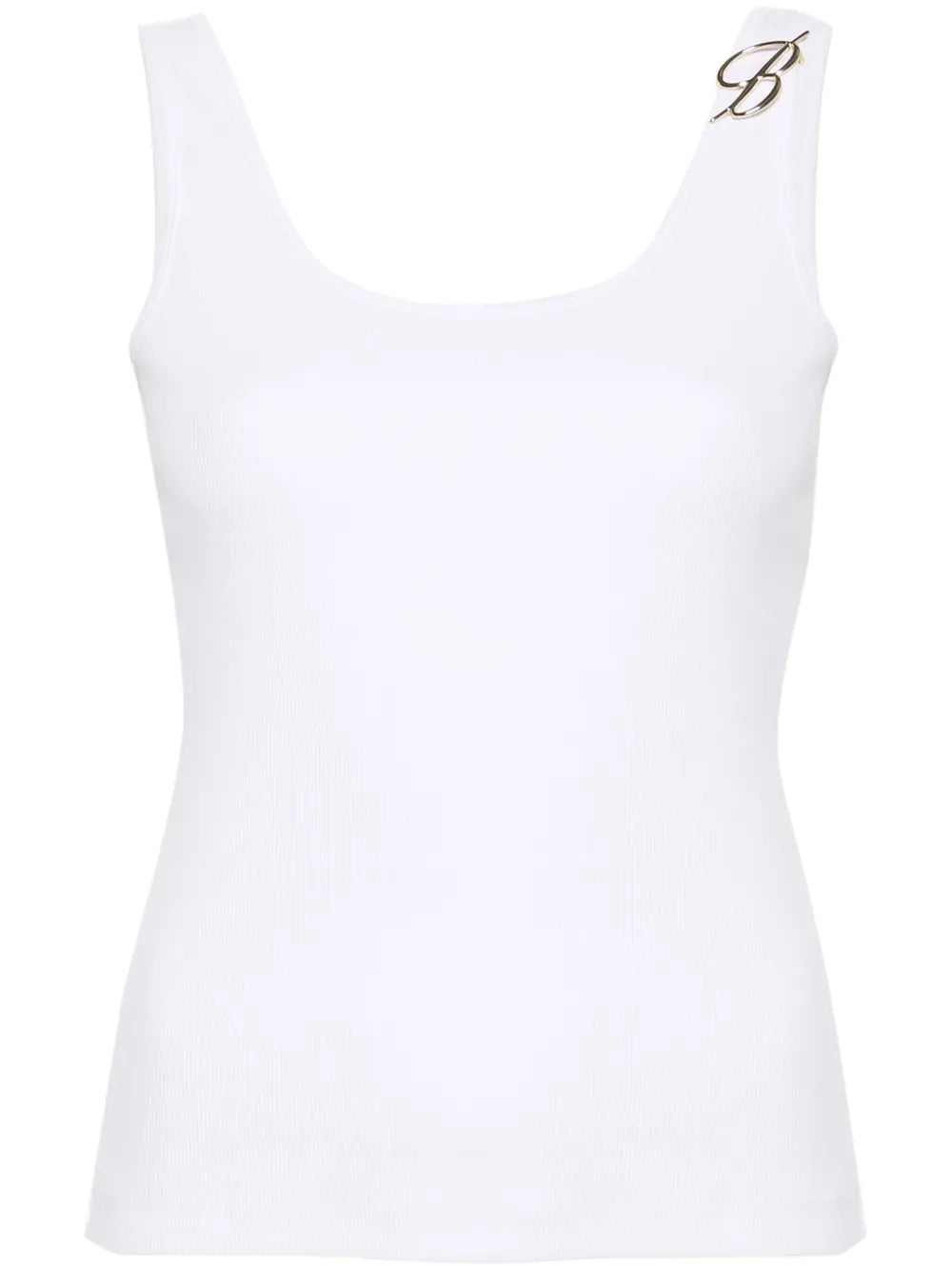 Logo-Appliqué Ribbed Tank Top