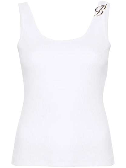Logo-Appliqué Ribbed Tank Top