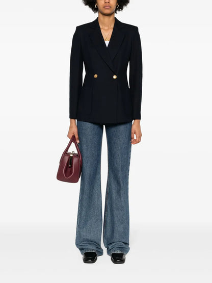 Honeycomb Double-Breasted Blazer