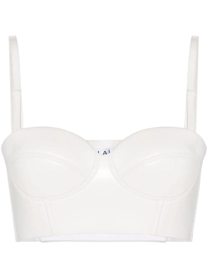 Leather Bustier Crop Top