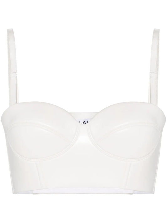 Leather Bustier Crop Top