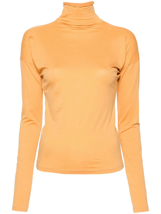 High-Neck Jersey Pullover