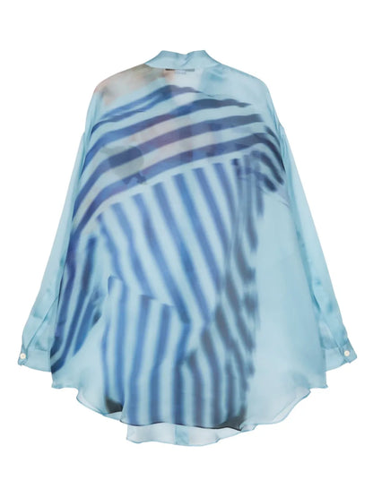 Cuore-Di-Pietra-Print Silk Shirt