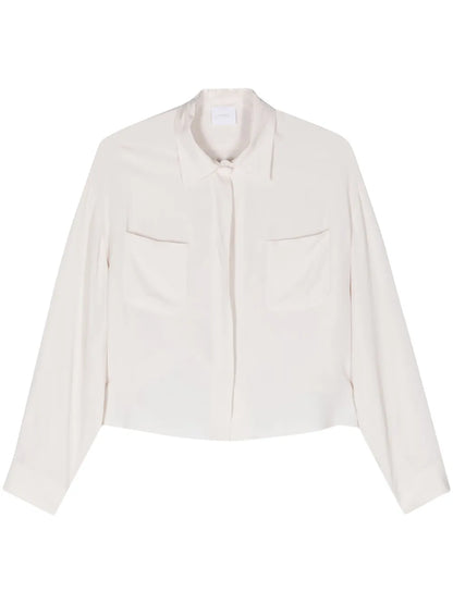 Crepe Cropped Shirt