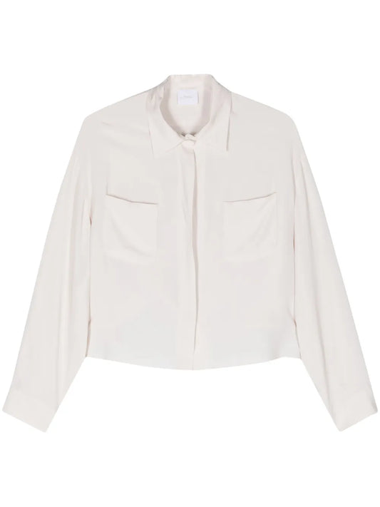 Crepe Cropped Shirt