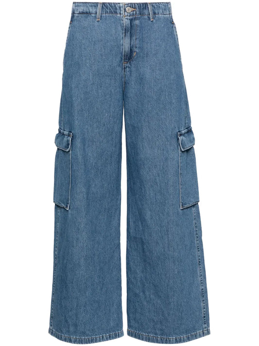 Baggy Mid-Rise Cargo Jeans
