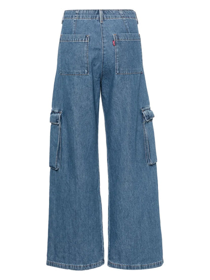 Baggy Mid-Rise Cargo Jeans