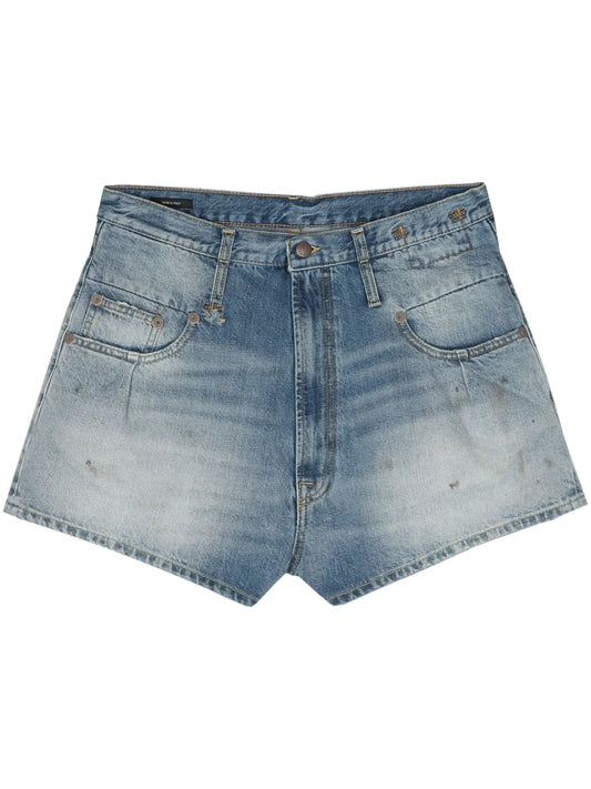 Stained Denim Shorts