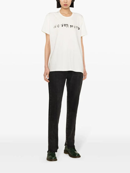Slogan-Print Cotton T-Shirt