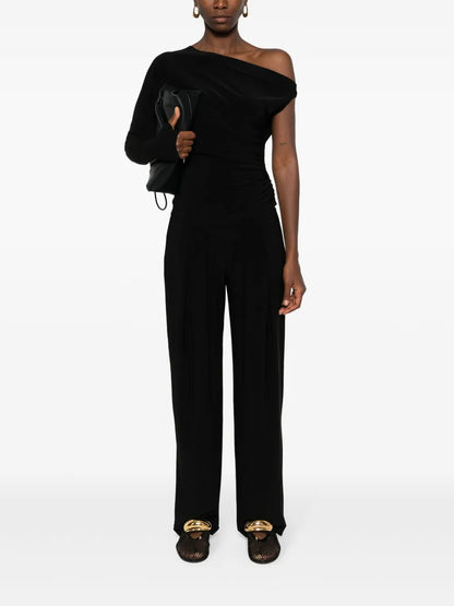 Low-Waist Tapered Trousers