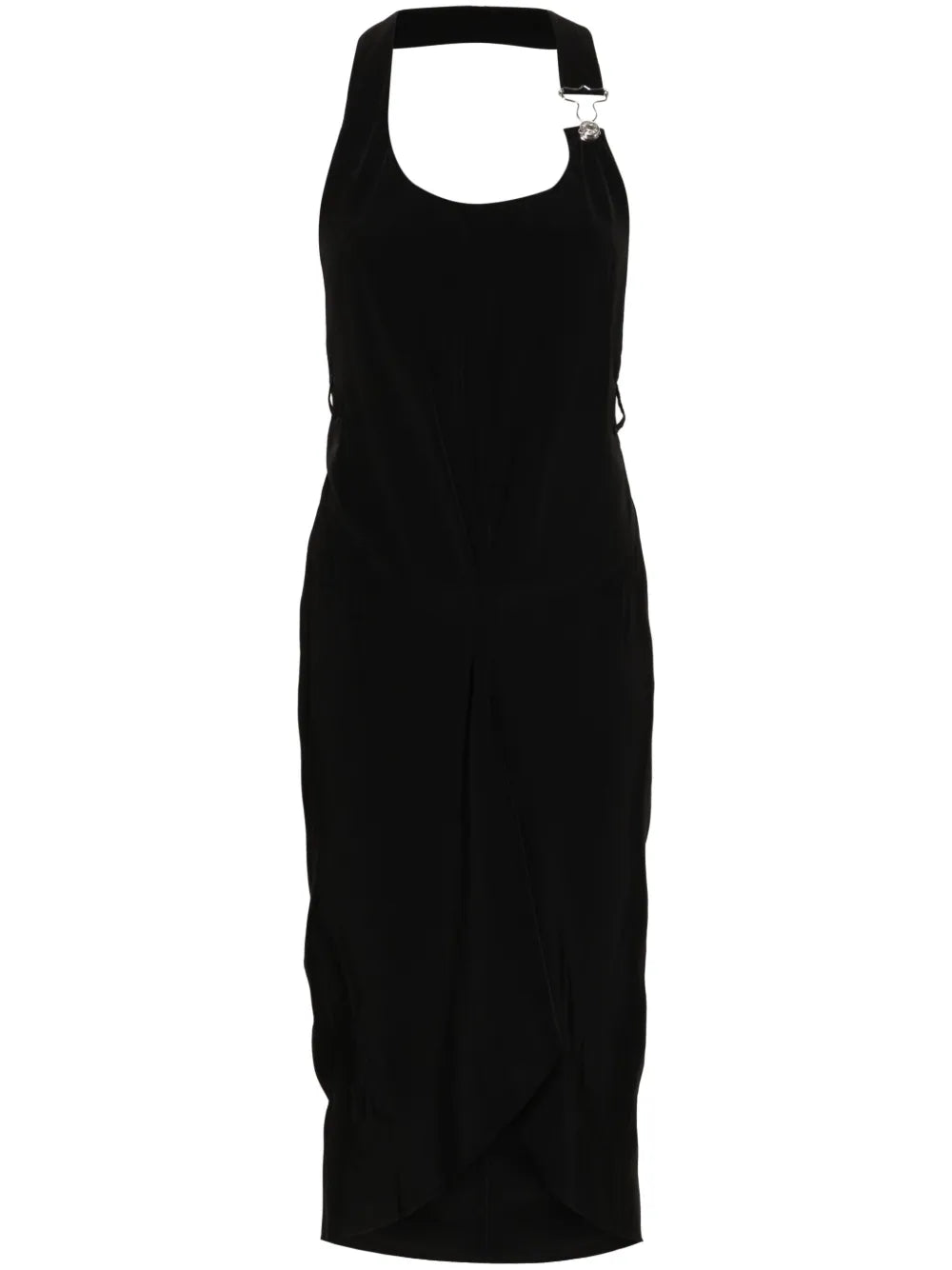 Halterneck Open-Back Midi Dress