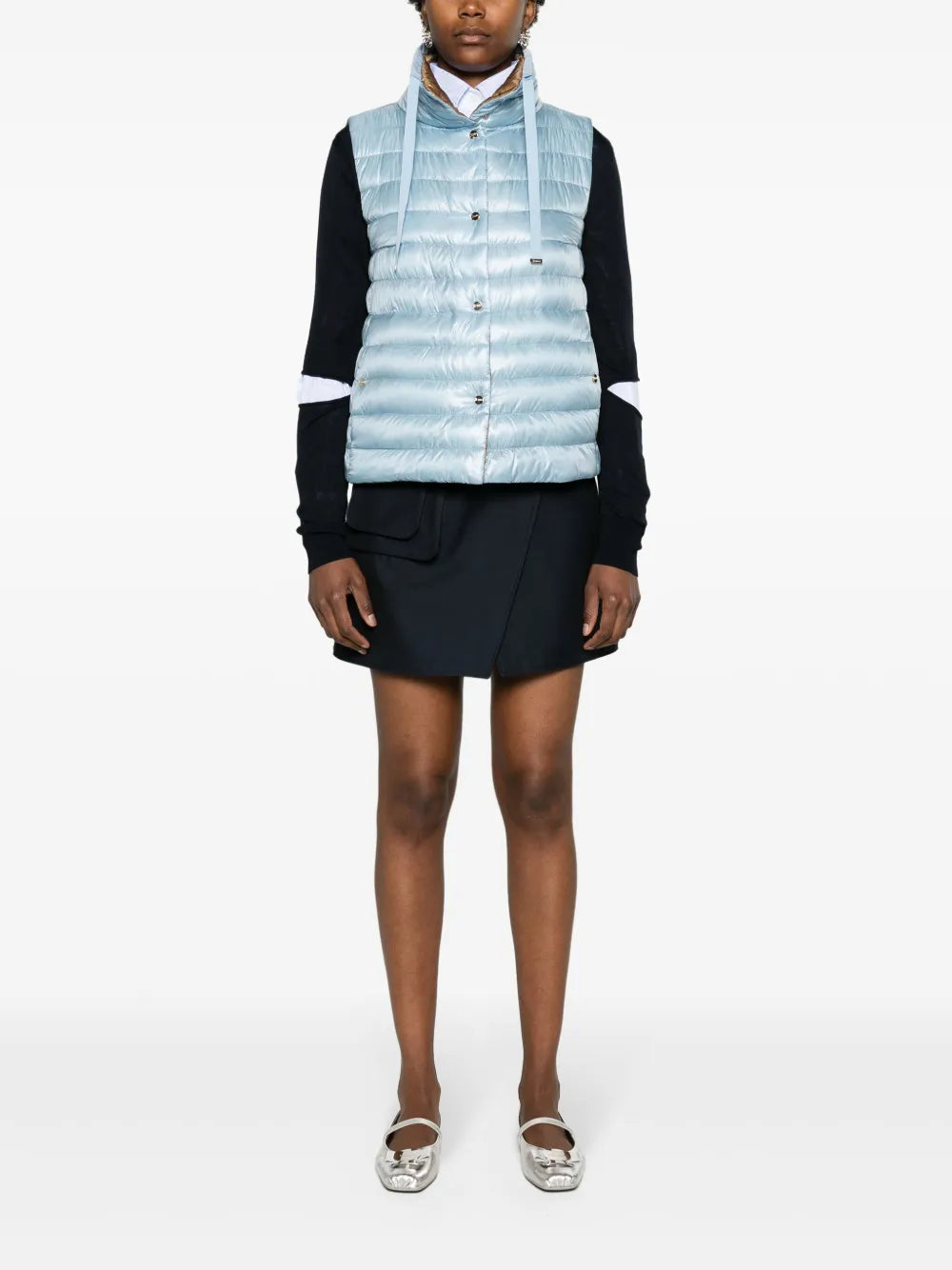 Reversible Funnel-Neck Down Gilet