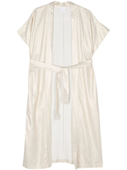 Foiled-Finish Maxi Kimono