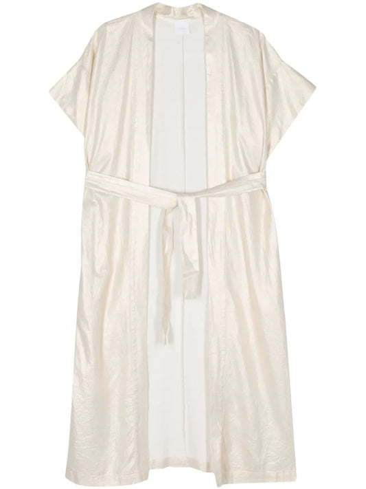 Foiled-Finish Maxi Kimono