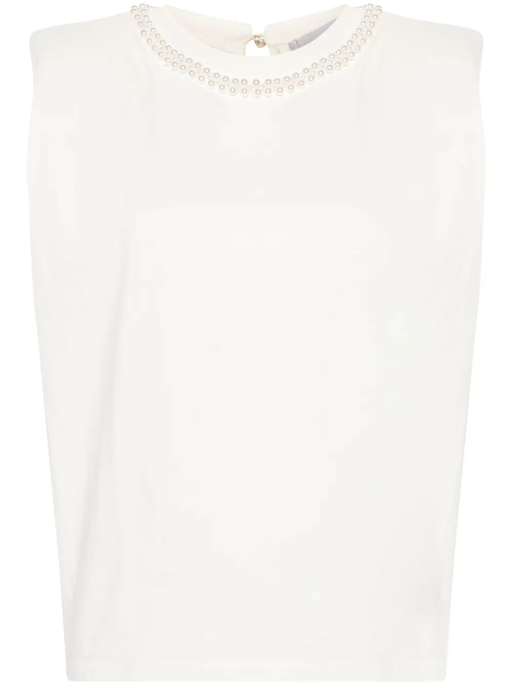 Shoulder-Pads Sleeveless T-Shirt